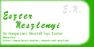 eszter meszlenyi business card